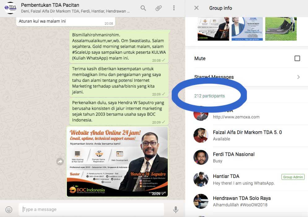 Kuliah Digital Marketing Via WhatsApp