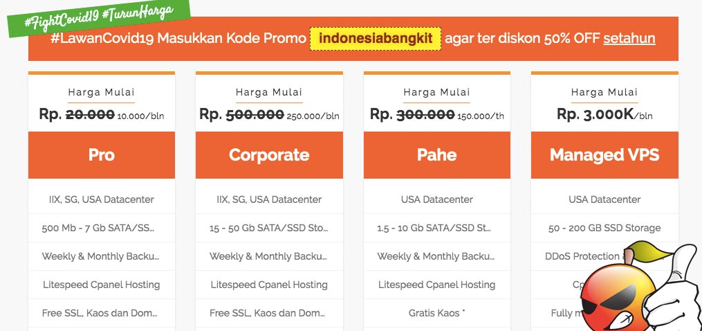Promo Hosting #FightCovid19 50% OFF
