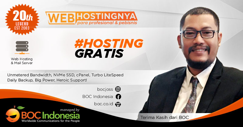 Web Hosting Gratis Untuk UKM dan Startupers Indonesia