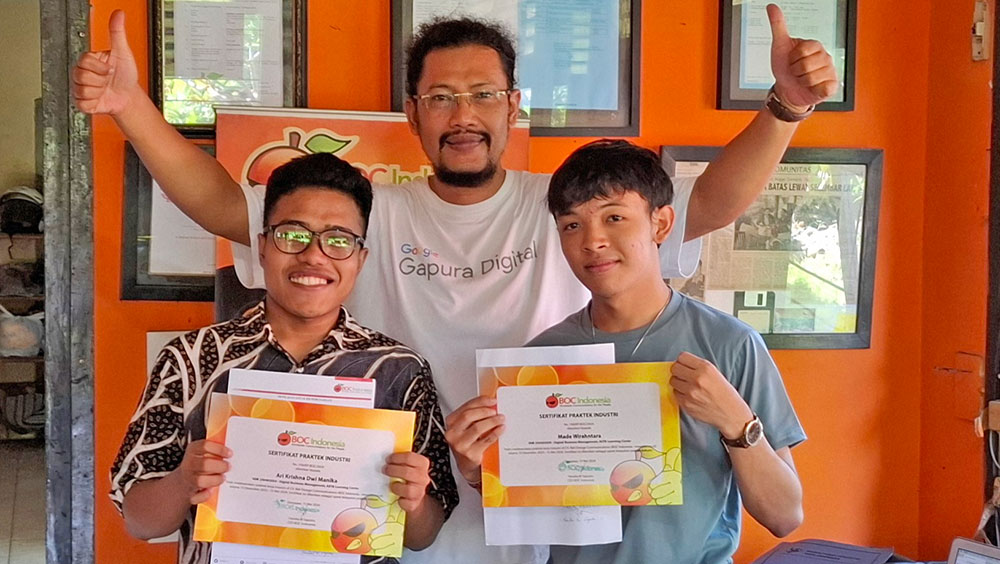 Bintang, Wira dan Krishna Sahabat Magang dari ASTA Learning Center