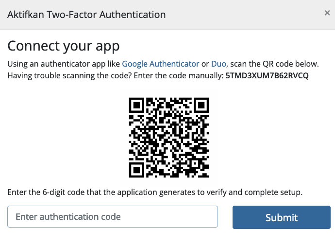 Cara login menggunakan 2FA