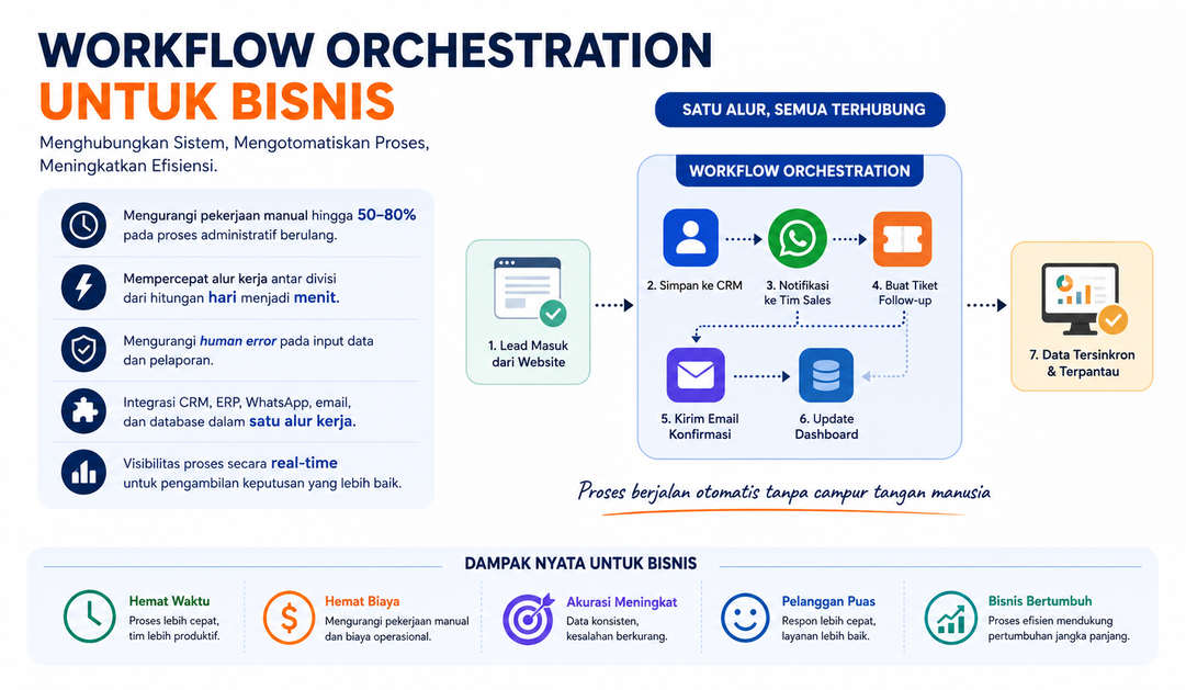 Workflow Orchestration untuk Bisnis, Apakah Benar Bisa Menghemat Waktu dan Biaya Operasional?